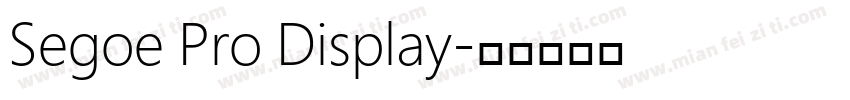Segoe Pro Display字体转换